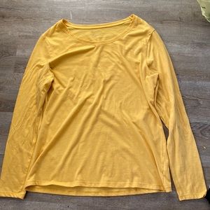 yellow long sleeve shirt